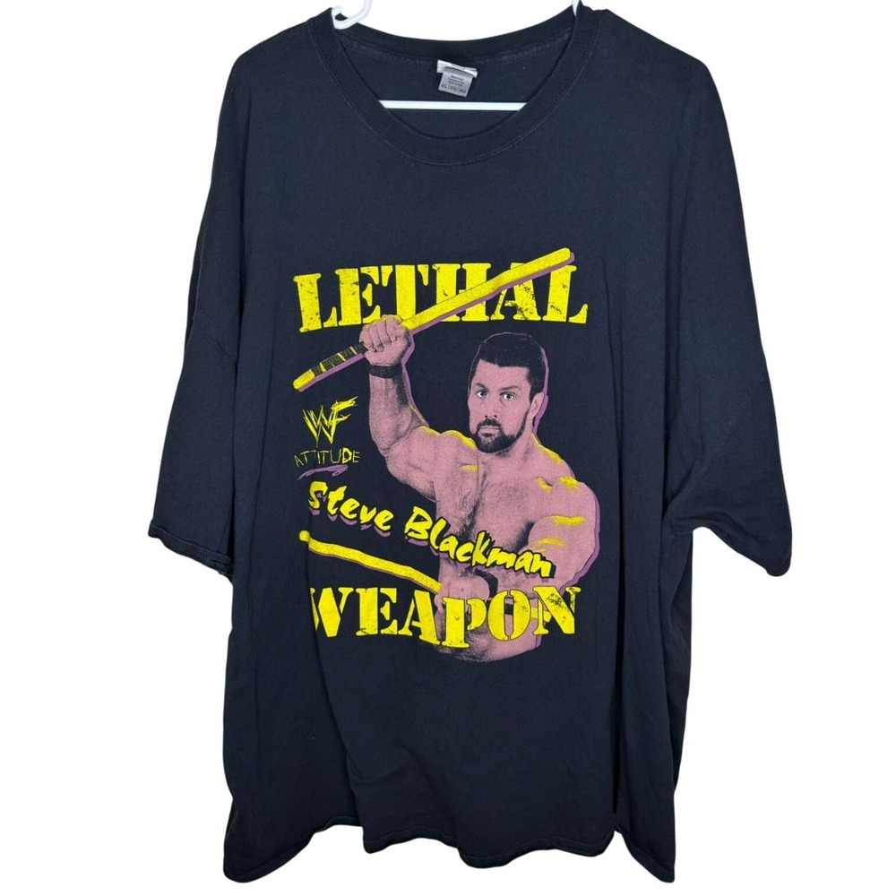 WWF Steve Blackman Lethal Weapon Attitude Shirt Mens 5XL Modern Vintage WWE